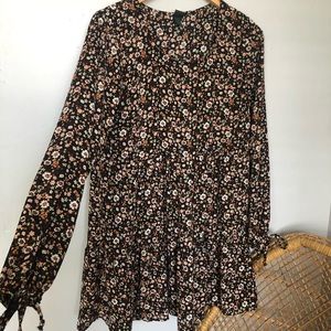 Wild Fable Long Sleeve Floral Swing Dress
